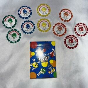 M&M’s World Las Vegas Playing Cards Poker Chips Set 2011 NEW Unused